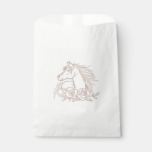 Floral Horse Lover Cowboy Country Western Wedding Favor Bag