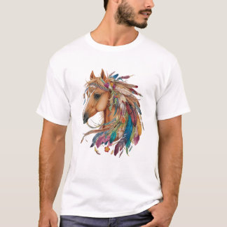 Floral Horse Riding For Girls Women Equestrian Hor T-Shirt