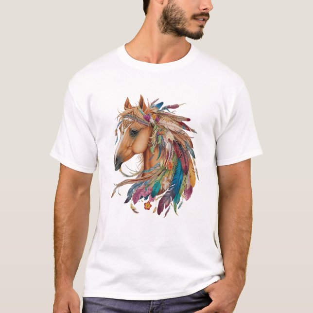 Floral Horse Riding For Girls Women Equestrian Hor T-Shirt (Front)
