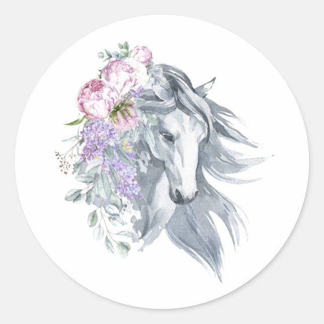 Floral Horse Stickers (Front)