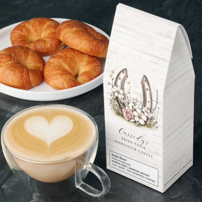Floral Horseshoe Bride Posse Hangover Coffee  (Breakfast)