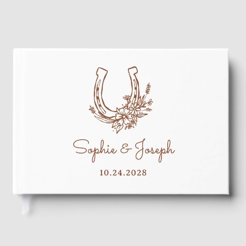 Floral Horseshoe | Minimalist Chic Western Wedding Guest Book