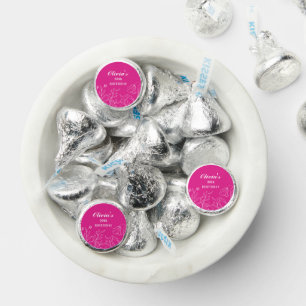 Floral Hot Pink 30th Birthday Elegant Hershey®'s Kisses®
