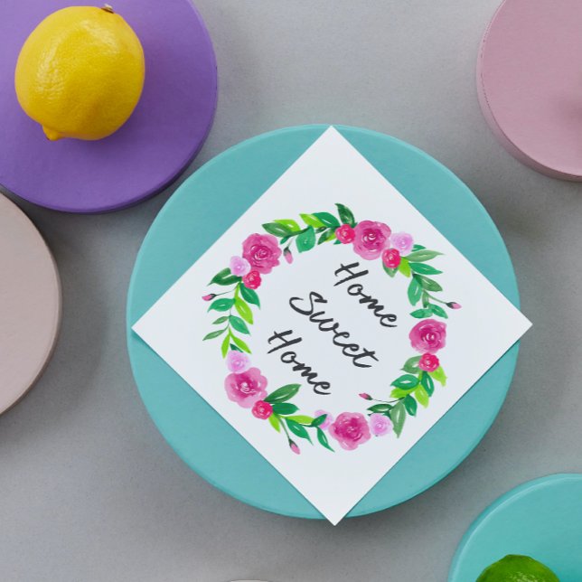 Floral Housewarming Napkins (Creator Uploaded)