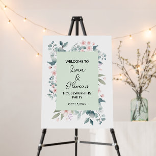 Floral Housewarming Party Entrance Welcome  Foam Board