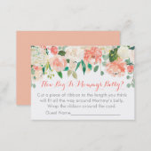 Floral How Big Is Mommy's Belly Game Calling Card (Front/Back)