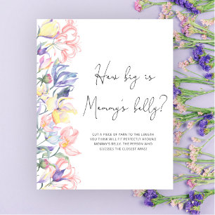 Floral How big is mommy's belly game Poster