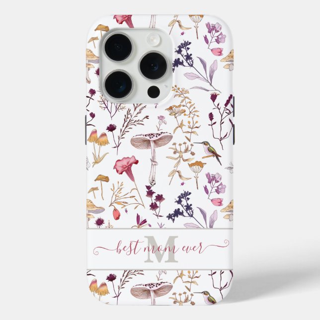 Floral Hummingbird iPhone Case - Mother's Day Gift (Back)