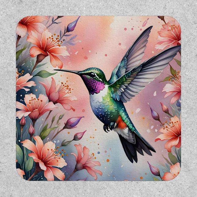 floral hummingbird patch (Front)