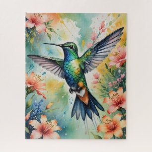 floral hummingbird puzzle