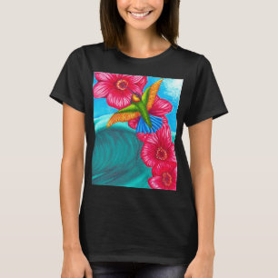 Floral Hummingbird Wave T-Shirt