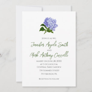 Floral Hydrangea Flower Wedding Invitations