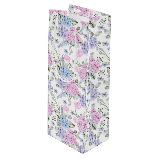 Floral Hydrangea Gift Bag (Front Angled)