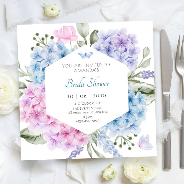 Floral hydrangea invitation (Creator Uploaded)