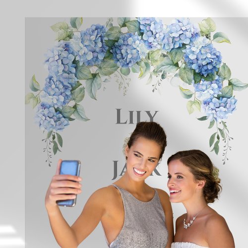 Floral Hydrangea Photo Selfie Wedding Backdrop