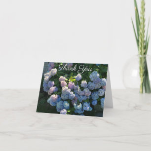 Floral Hydrangea Thank You Notes Blank Inside