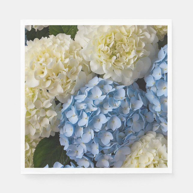 Floral Hydrangeas Paper Napkins (Front)