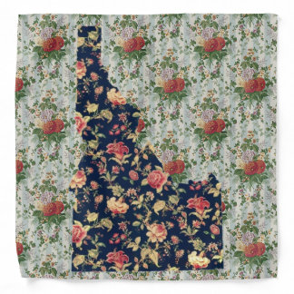 Floral Idaho State Bandana Two Tone High Contras