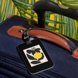Floral Illustration Artwork Luggage Tag
