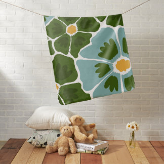 Floral Illustration Baby Blanket
