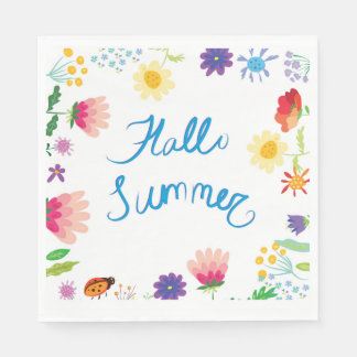 Floral illustration  hallo Summerville Napkins