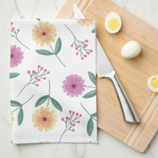 Floral Illustration Kitchen Towel
