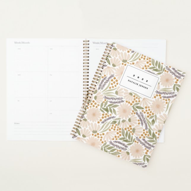 Floral Illustration Personalized Planner (Display)