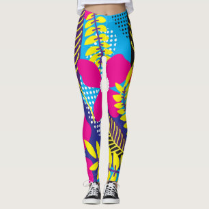 Floral illustrations  leggings