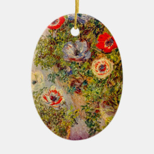 Floral Impressionist Painting - Claude Monet Ceramic Ornament