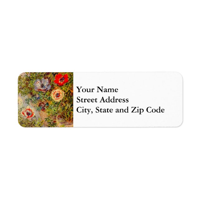 Floral Impressionist Painting - Claude Monet Label (Front)
