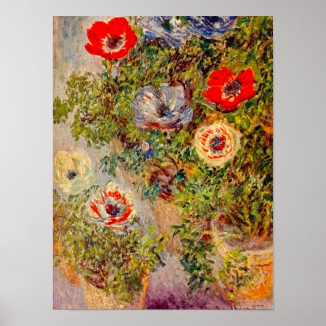 Floral Impressionist Painting - Claude Monet Poster (Front)