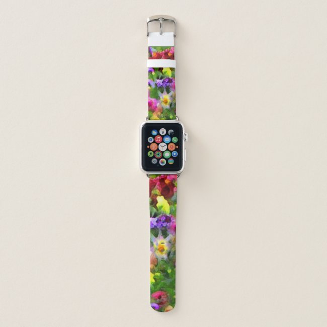 Floral Impressions Flower Garden Abstract Apple Watch Band