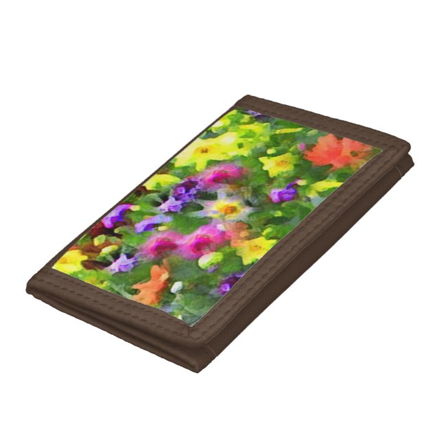 Floral Impressions Flower Garden Abstract Wallet