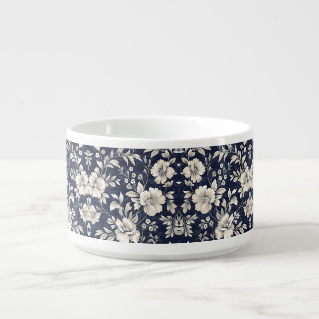 Floral in Blue Bowl (Center)