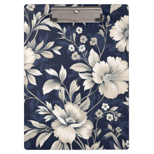 Floral in Blue Clipboard