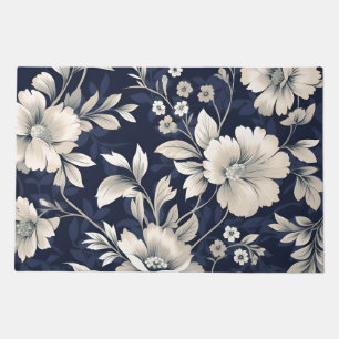 Floral in Blue Doormat