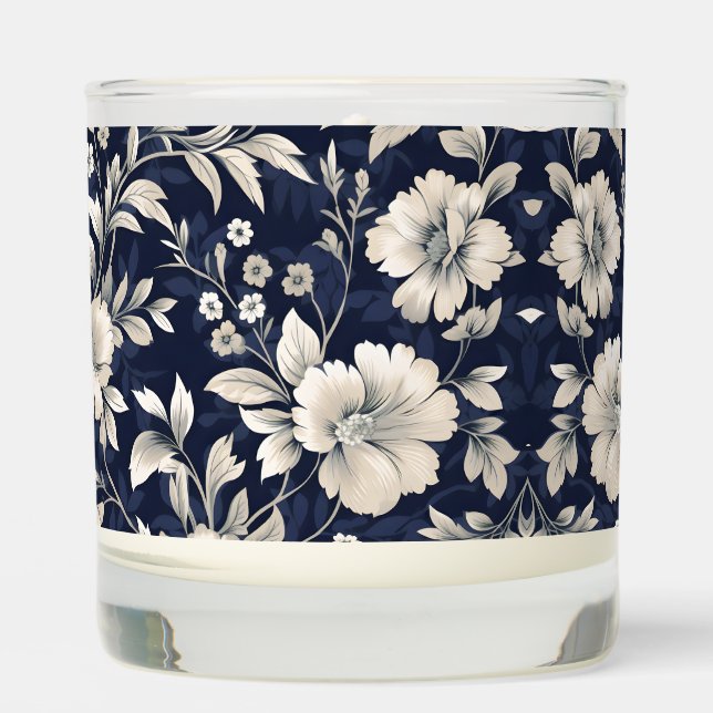 Floral in Blue Scented Candle (Front)
