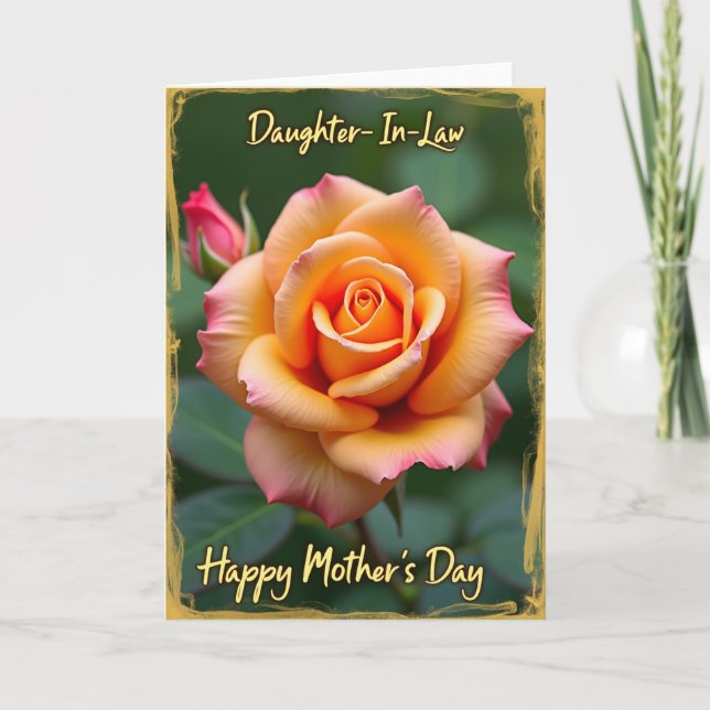 Floral In Law Mothers Day Card (Front)