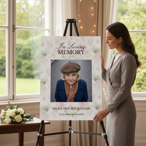 Floral In Loving Memory Funeral Board