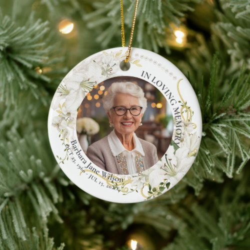 Floral In Loving Memory Memorial Funeral Keepsake