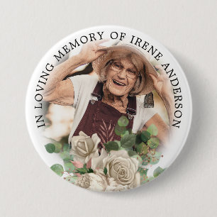 Floral In Loving Memory   Remembrance Photo Button