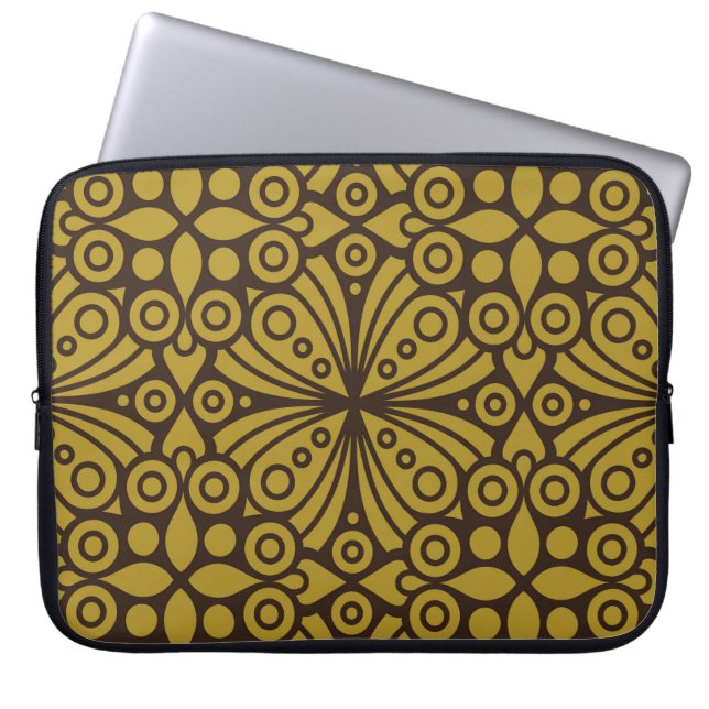 Floral Indian Pattern Layeredabstract, art, home d Laptop Sleeve (Front)