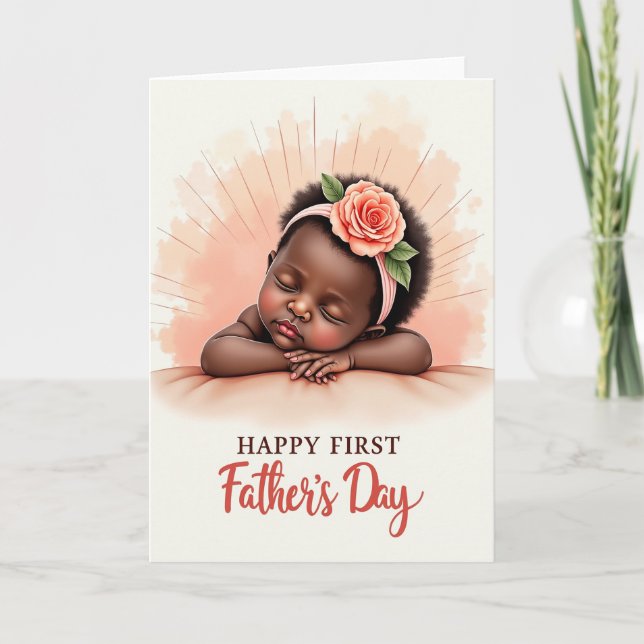 Floral Infant Fathers Day Card (Front)