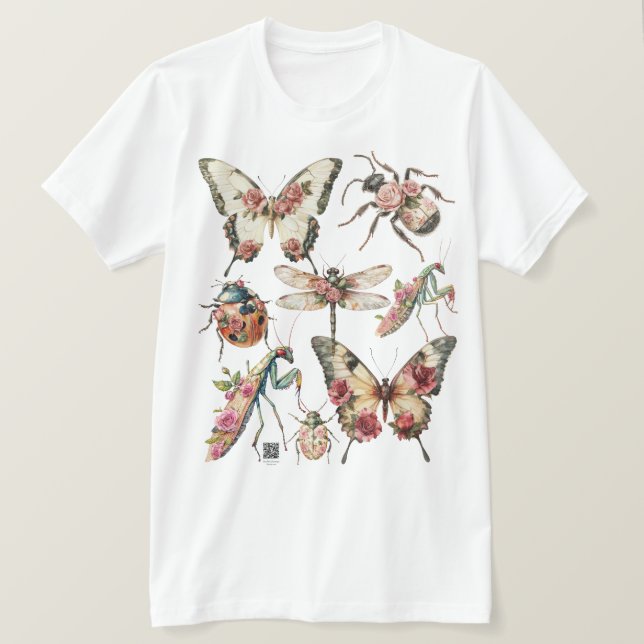 Floral Insects T-Shirt (Design Front)