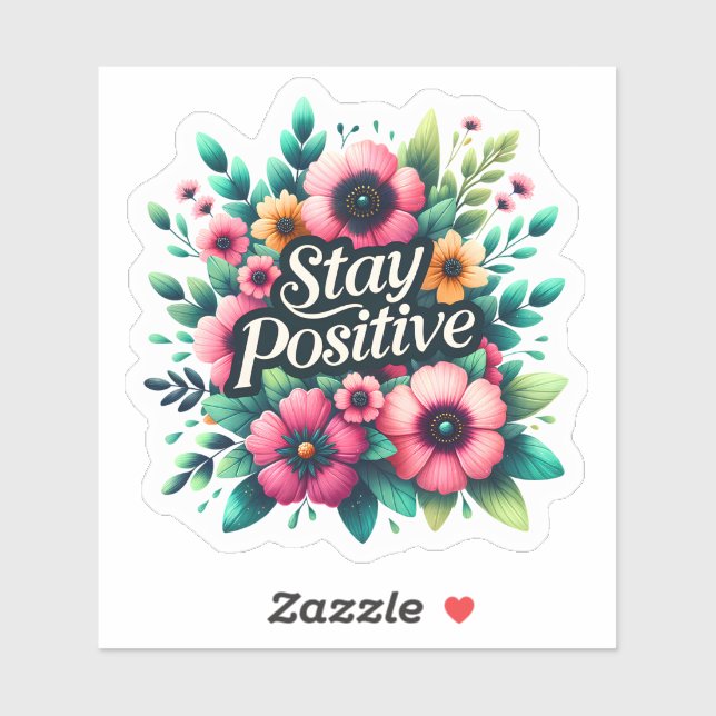 Floral Inspiration for Positive Vibes Sticker (Sheet)