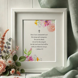 Floral Inspirational Quotes for Women Poster