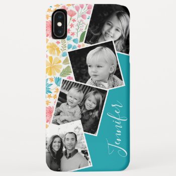 Floral Instagram Filmstrip Photo Collage Name Iphone Xs Max Case by PrintablePretty at Zazzle