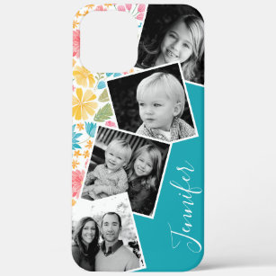 Floral Instagram Filmstrip Photo Collage Name iPhone 12 Pro Max Case
