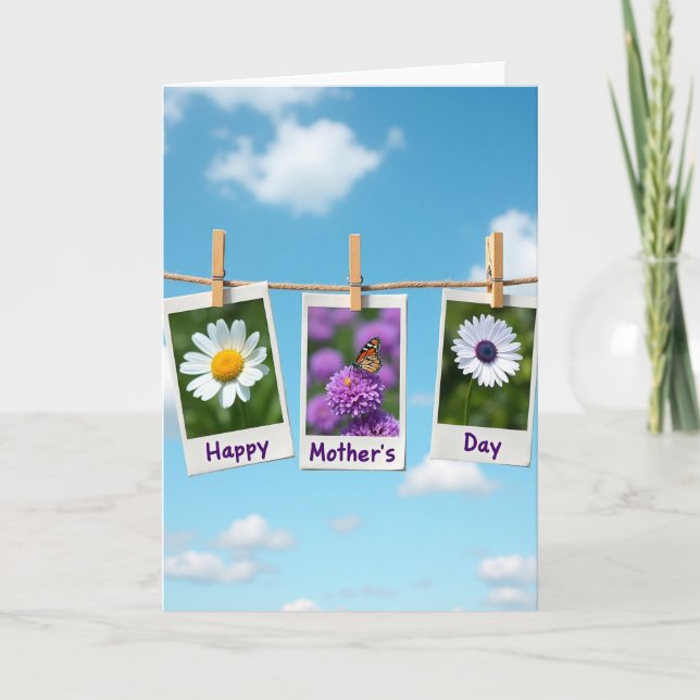Floral Instant Mothers Day Card (Front)