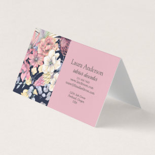 Floral Interior Decorator Folded Business Card